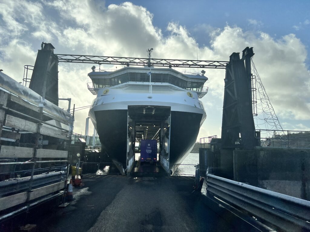 Scottish islands are reached by ferry